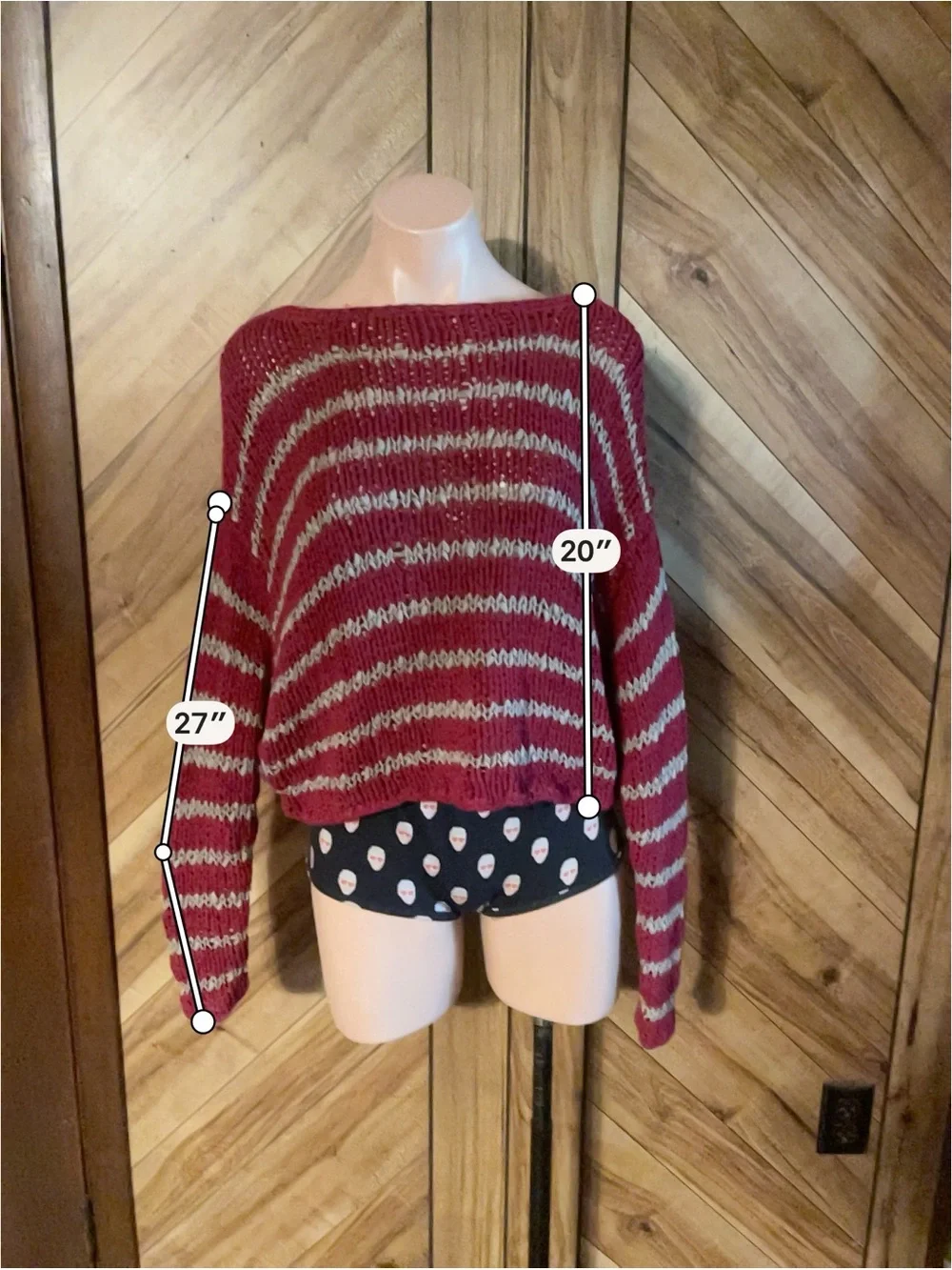 Free People Small Ruby Striped Over Easy Knit Pullover Sweater Oversized Boho
